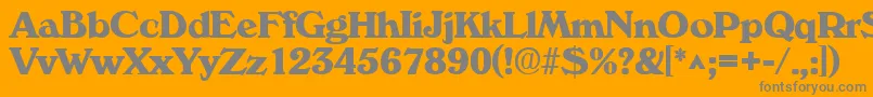 フォントVeronaBold – オレンジの背景に灰色の文字