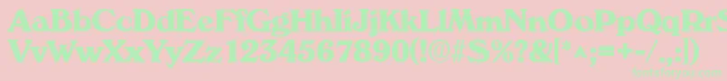 VeronaBold Font – Green Fonts on Pink Background