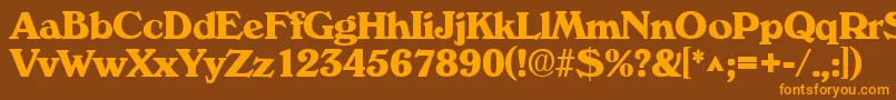 VeronaBold Font – Orange Fonts on Brown Background