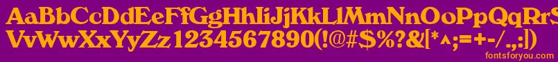 VeronaBold Font – Orange Fonts on Purple Background