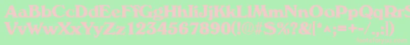 フォントVeronaBold – 緑の背景にピンクのフォント