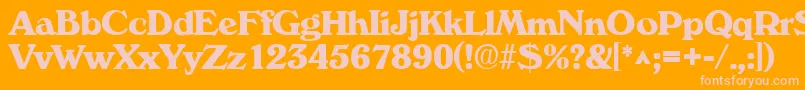 VeronaBold Font – Pink Fonts on Orange Background