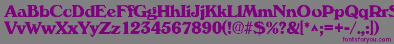 VeronaBold Font – Purple Fonts on Gray Background