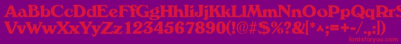 VeronaBold Font – Red Fonts on Purple Background