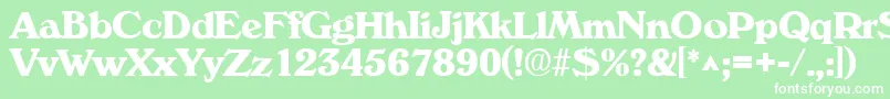 VeronaBold Font – White Fonts on Green Background