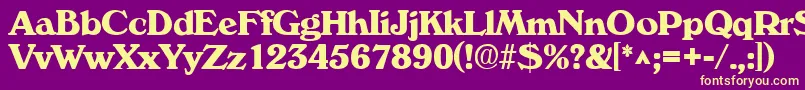 VeronaBold Font – Yellow Fonts on Purple Background