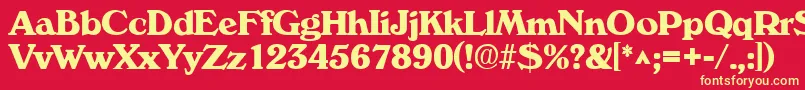 VeronaBold Font – Yellow Fonts on Red Background