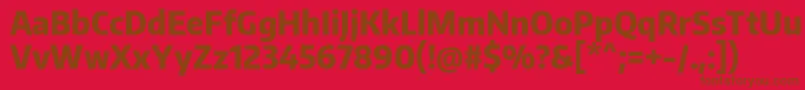 Police EncodesanscondensedExtrabold – polices brunes sur fond rouge
