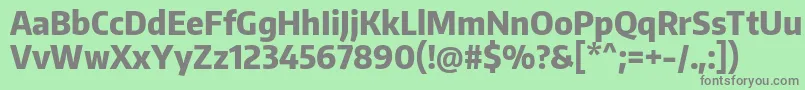 フォントEncodesanscondensedExtrabold – 緑の背景に灰色の文字