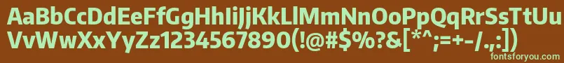 Шрифт EncodesanscondensedExtrabold – зелёные шрифты на коричневом фоне