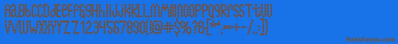 Lymphnodes Font – Brown Fonts on Blue Background