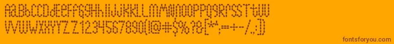 Lymphnodes Font – Brown Fonts on Orange Background