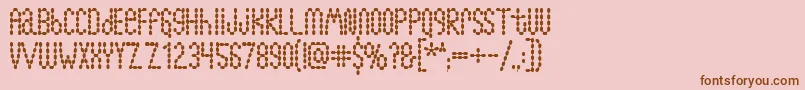 Lymphnodes Font – Brown Fonts on Pink Background