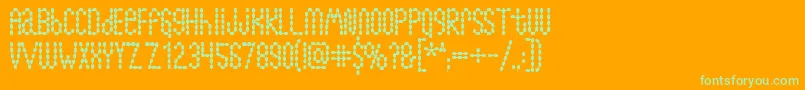 Lymphnodes Font – Green Fonts on Orange Background