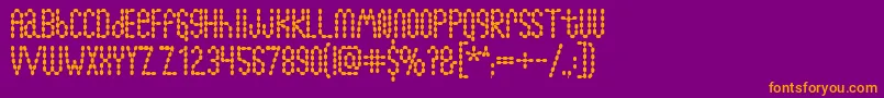 Lymphnodes Font – Orange Fonts on Purple Background