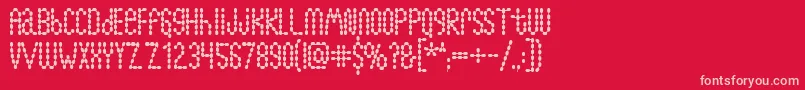 Lymphnodes Font – Pink Fonts on Red Background