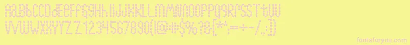 Lymphnodes Font – Pink Fonts on Yellow Background