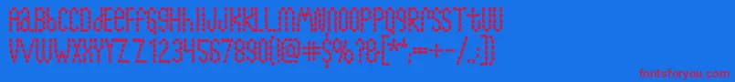 Lymphnodes Font – Red Fonts on Blue Background