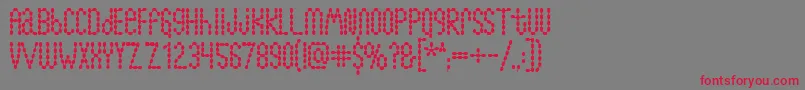 Lymphnodes Font – Red Fonts on Gray Background