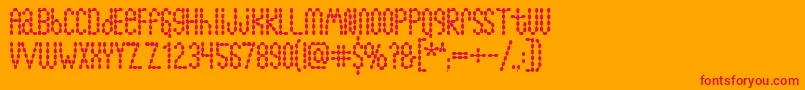 Lymphnodes Font – Red Fonts on Orange Background