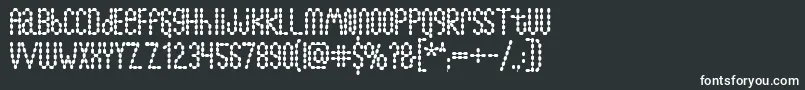 Lymphnodes-fontti – valkoiset fontit mustalla taustalla