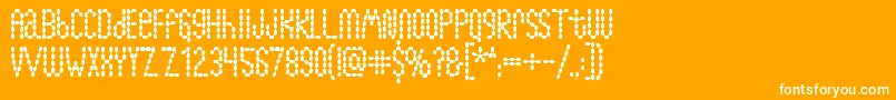 Lymphnodes Font – White Fonts on Orange Background
