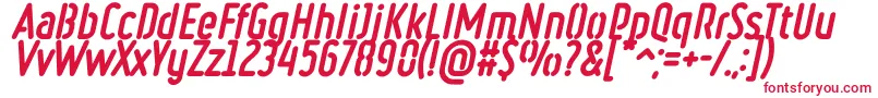 フォントRulerStencilHeavyItalic – 赤い文字