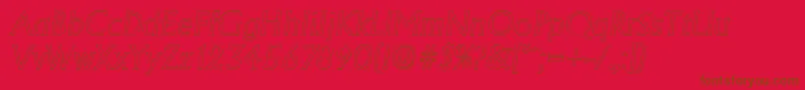 Lisätietoja AdelonoutlineLightItalic-fontista AdelonoutlineLightItalic-fontti – ruskeat fontit punaisella taustalla