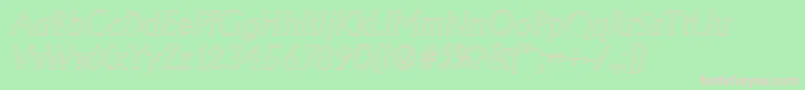 AdelonoutlineLightItalic Font – Pink Fonts on Green Background