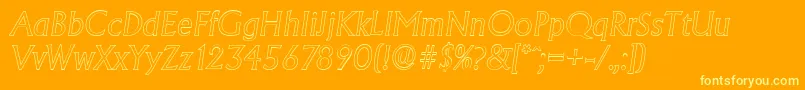 fuente AdelonoutlineLightItalic – Fuentes Amarillas Sobre Fondo Naranja