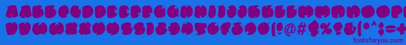 Elefontitisxtreme-fontti – violetit fontit sinisellä taustalla