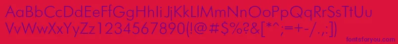 Futurisc-Schriftart – Violette Schriften auf rotem Hintergrund