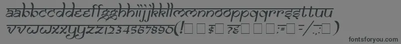 Шрифт Samaro – чёрные шрифты на сером фоне