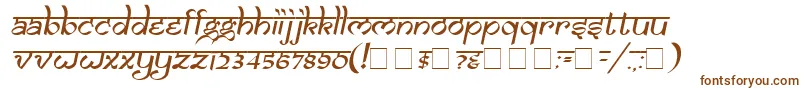 Samaro-fontti – ruskeat fontit valkoisella taustalla
