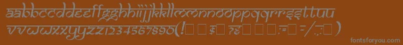 フォントSamaro – 茶色の背景に灰色の文字