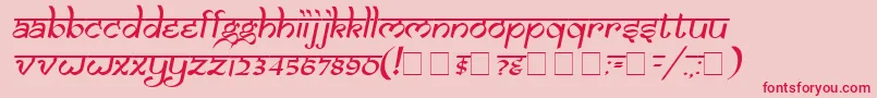 Samaro Font – Red Fonts on Pink Background
