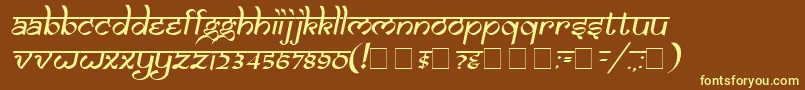 Шрифт Samaro – жёлтые шрифты на коричневом фоне