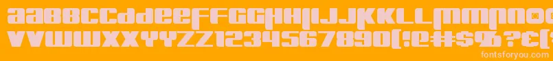Kreon-Schriftart – Rosa Schriften auf orangefarbenem Hintergrund