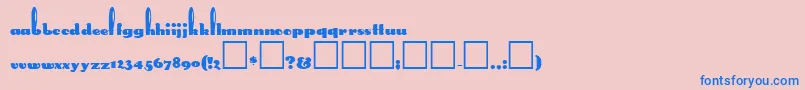 RabbitRegular Font – Blue Fonts on Pink Background