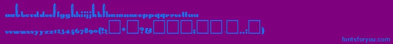 RabbitRegular Font – Blue Fonts on Purple Background