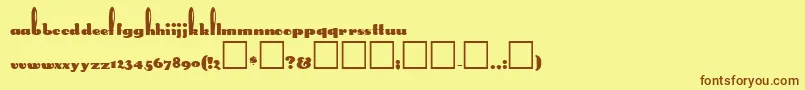 RabbitRegular Font – Brown Fonts on Yellow Background