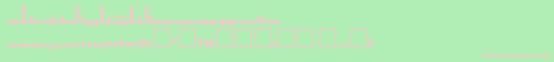 RabbitRegular Font – Pink Fonts on Green Background