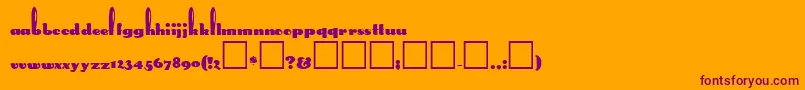 RabbitRegular Font – Purple Fonts on Orange Background