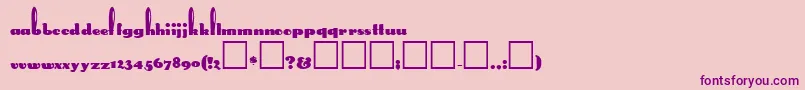 RabbitRegular Font – Purple Fonts on Pink Background
