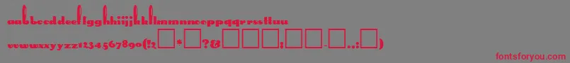 RabbitRegular Font – Red Fonts on Gray Background