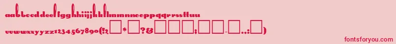 RabbitRegular Font – Red Fonts on Pink Background