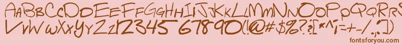 Scriptsheep Font – Brown Fonts on Pink Background