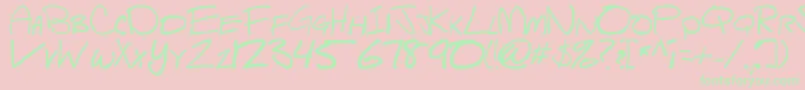 Scriptsheep Font – Green Fonts on Pink Background