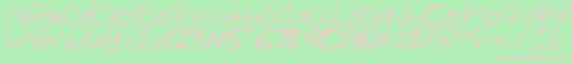 Scriptsheep Font – Pink Fonts on Green Background