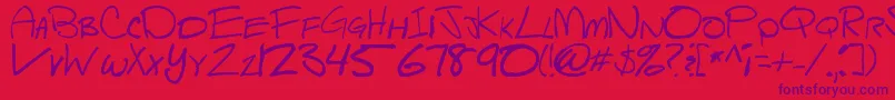 Scriptsheep Font – Purple Fonts on Red Background